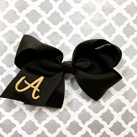 Large Bow with Monogram Initial