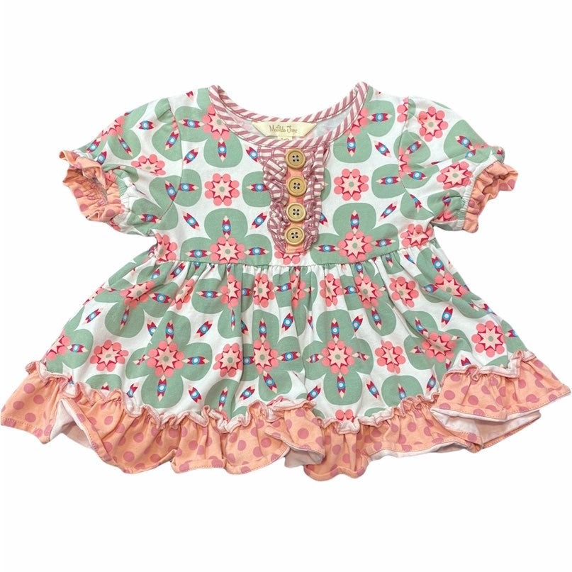 Matilda Jane floral ruffle tunic top 2T