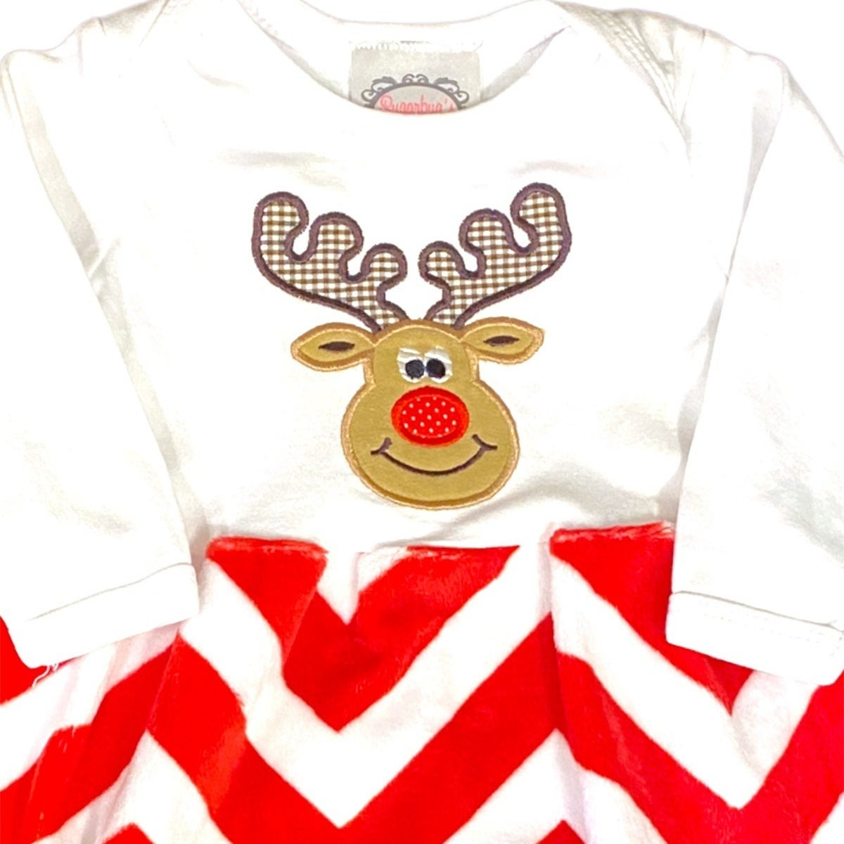 0-3 months Christmas reindeer gown