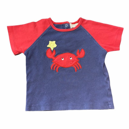 2T crab appliqué T-shirt