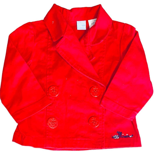 12 months vintage Minnie Mouse red sailor jacket
