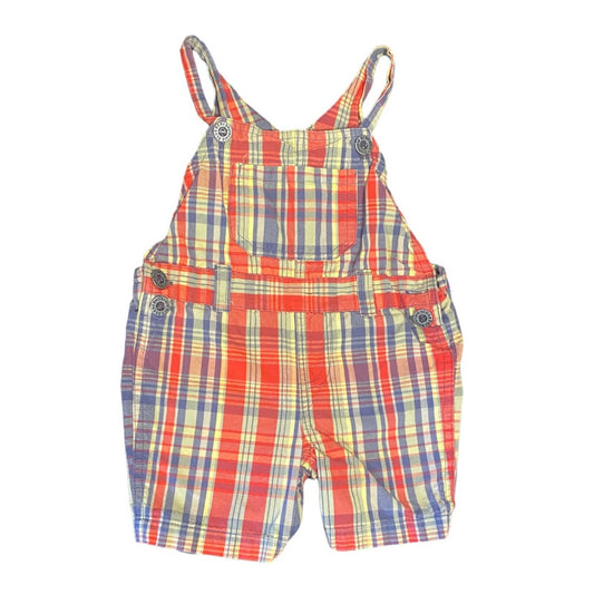 12 months plaid Overalls