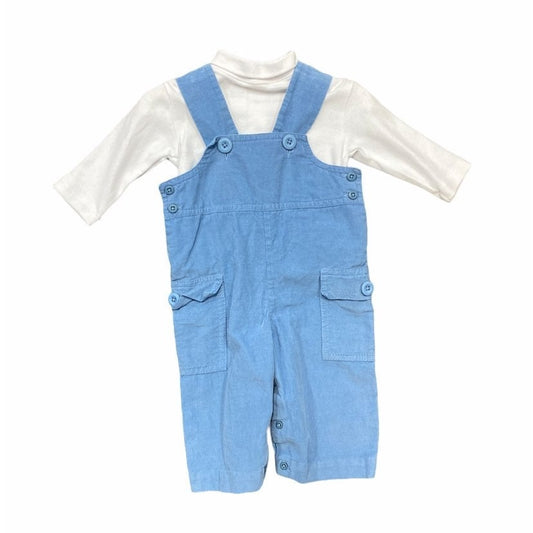 6 months Strasburg blue cord romper