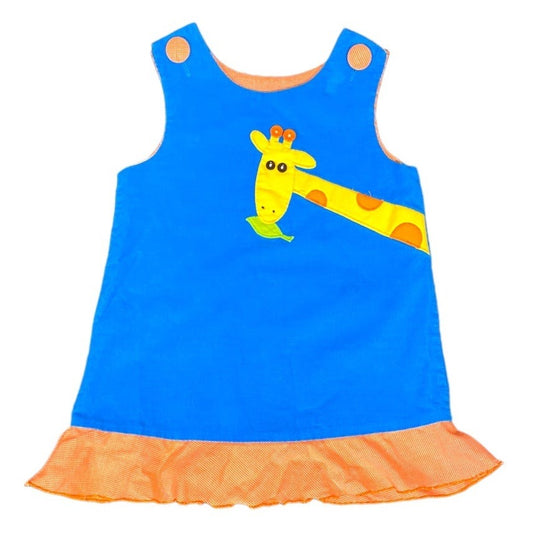 12 months girls giraffe applique zoo dress