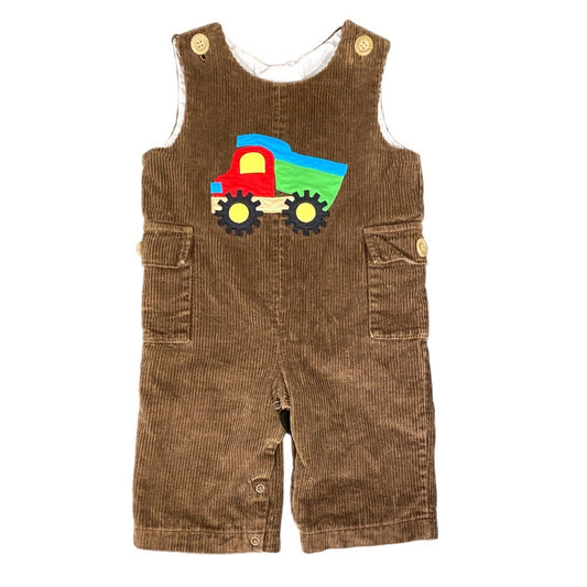 12 months vintage Kelly’s Kids dumptruck corduroy overalls