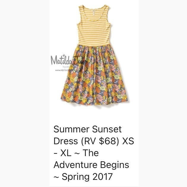 XS Matilda Jane Summer Sunset Dress