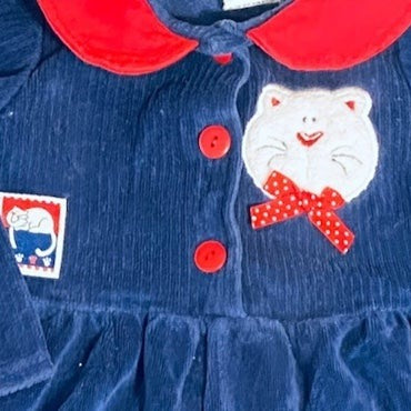 12 months vintage Buster Brown cat romper