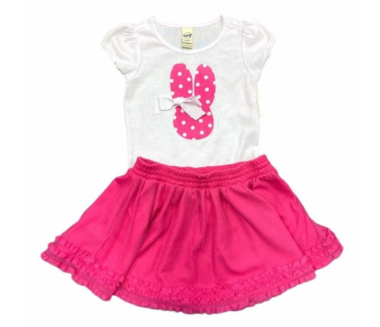 Size 3 Easter bunny top & tutu skirt