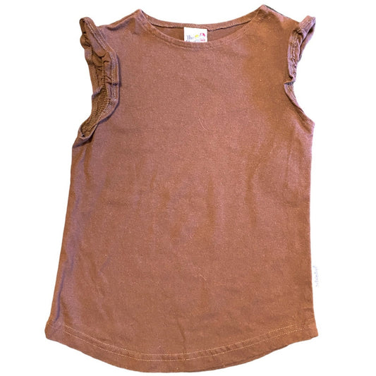 5/6 Bailey Boys brown ruffle tank