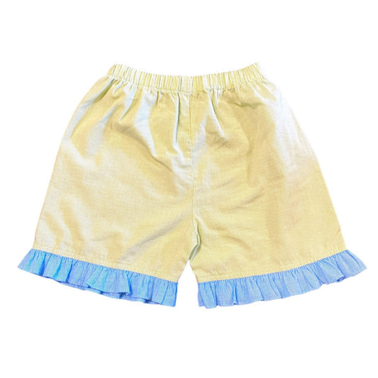 4t green gingham ruffle Shorts