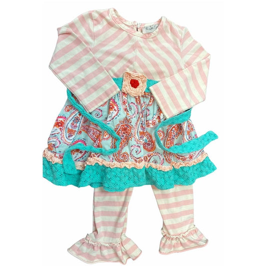 3T fall ruffle dress and ruffle pants bundle