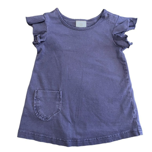 Hanna Andersson baby girls navy Dress 12-18 months