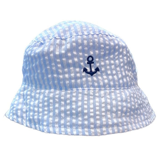 18 months seersucker anchor hat