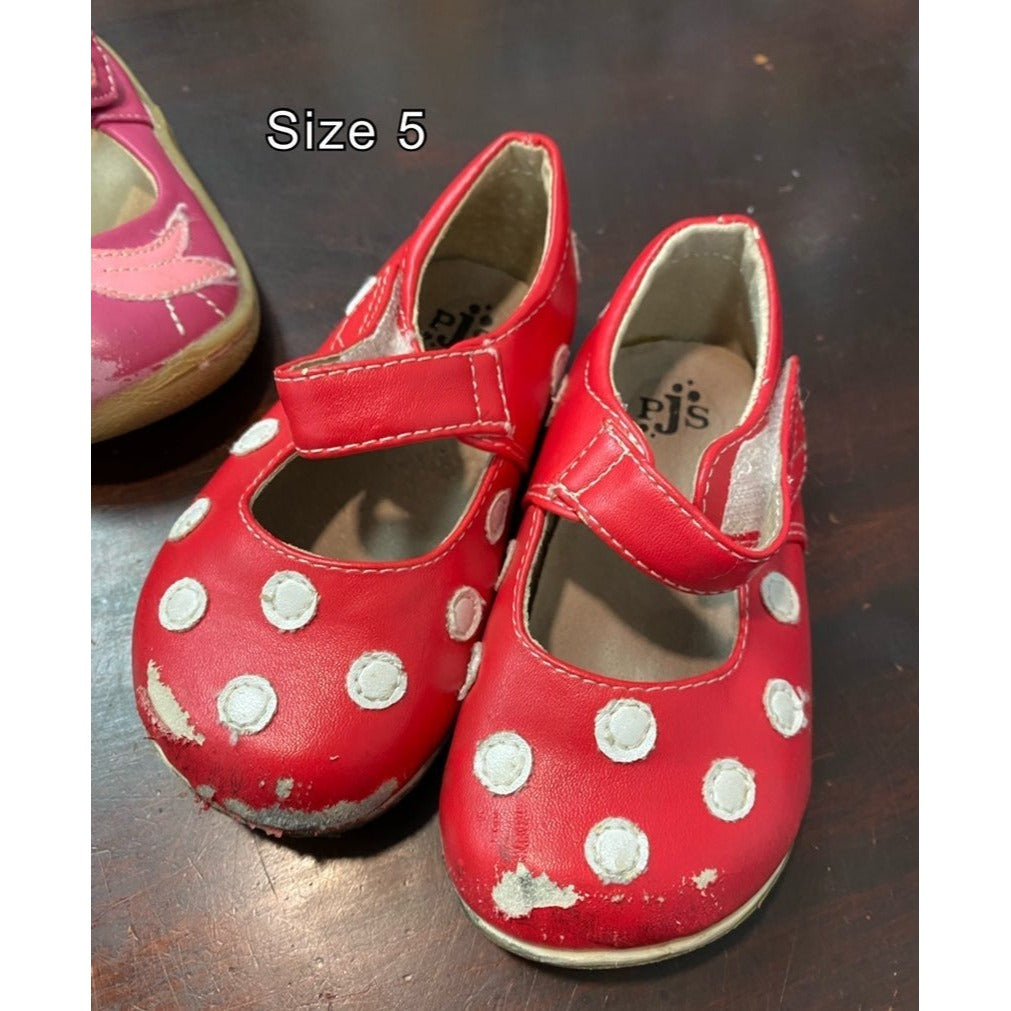Girls 4/5 toddler shoe bundle Livie & Luca & Puddle Jumpers