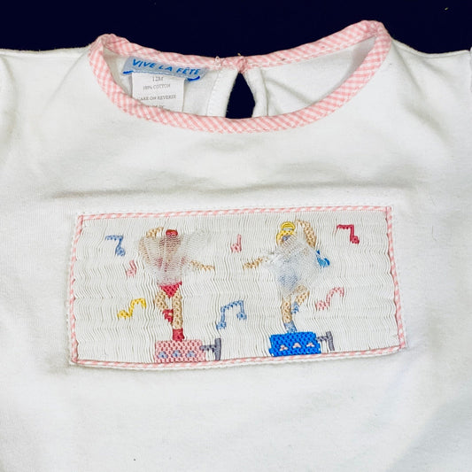 12 months smocked ballerina dancer top