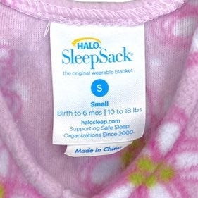 Pink floral Halo SleepSack size small