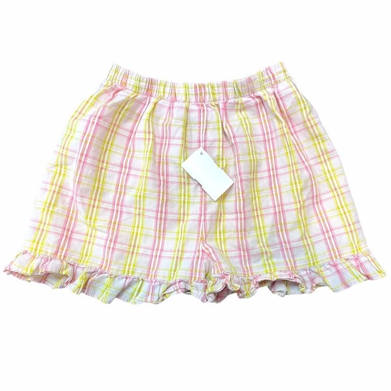 Size 6 plaid ruffle shorts