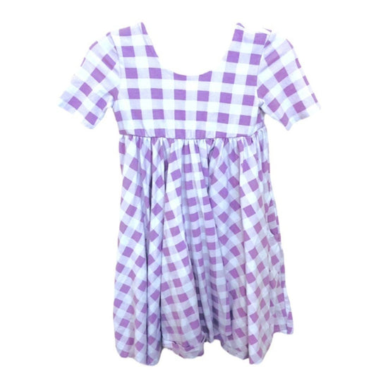 New Size 7 purple gingham dress