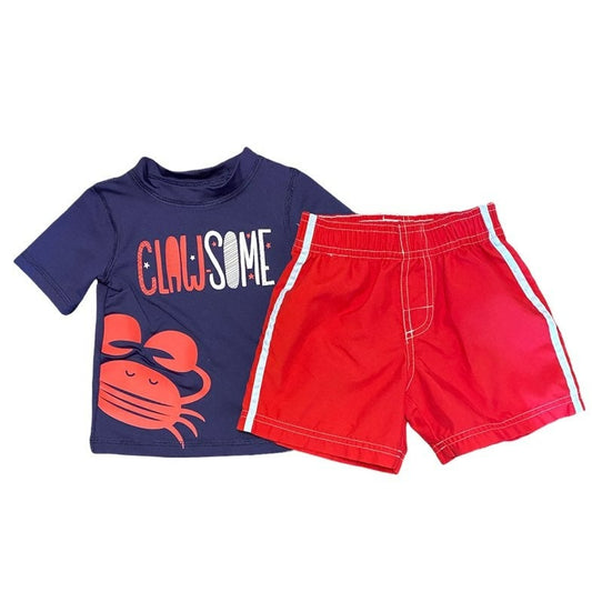 6-9 months Boys rash guard swim bundle