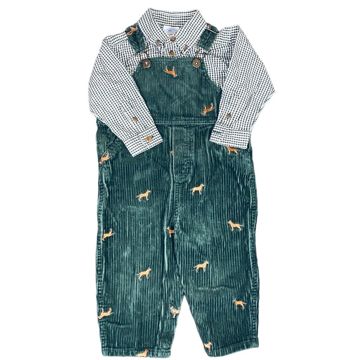 24 months vintage Hartstrings puppy dog overalls bundle