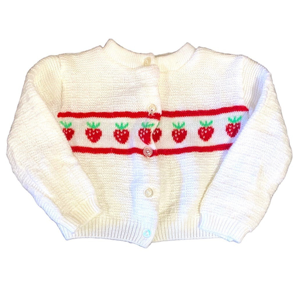 Vintage baby strawberry sweater Cardigan