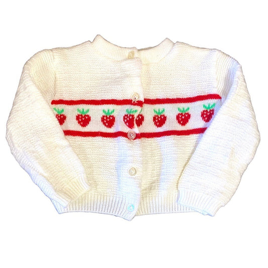Vintage baby strawberry sweater Cardigan