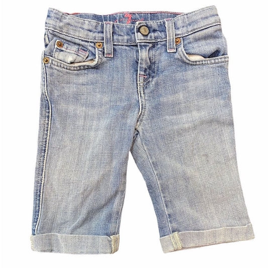 Size 5 girls denim Shorts 7fam