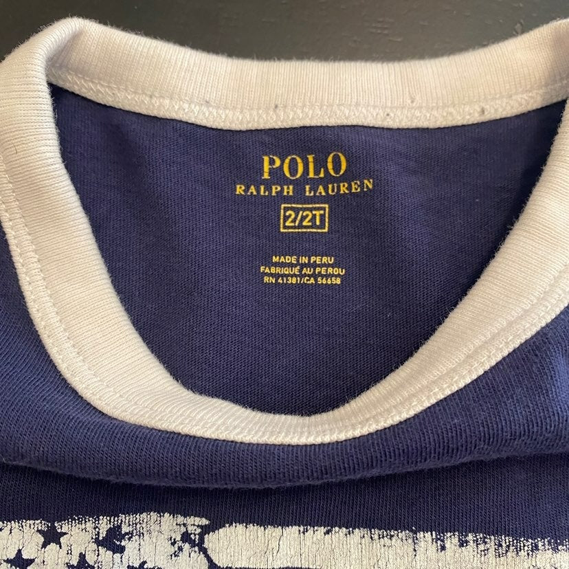 2T Polo Ralph Lauren American flag tshirt