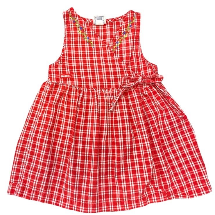 4T vintage Osh Kosh red gingham Dress USA