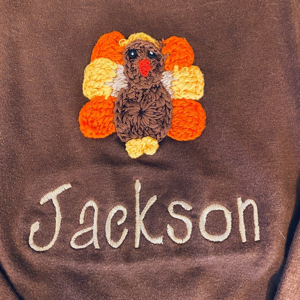 Size 2 Jackson French knot Thanksgiving turkey top