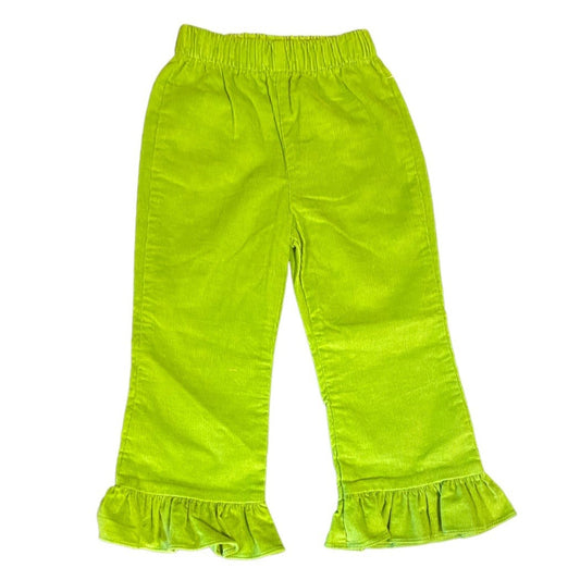 12-18 months green corduroy ruffle pants
