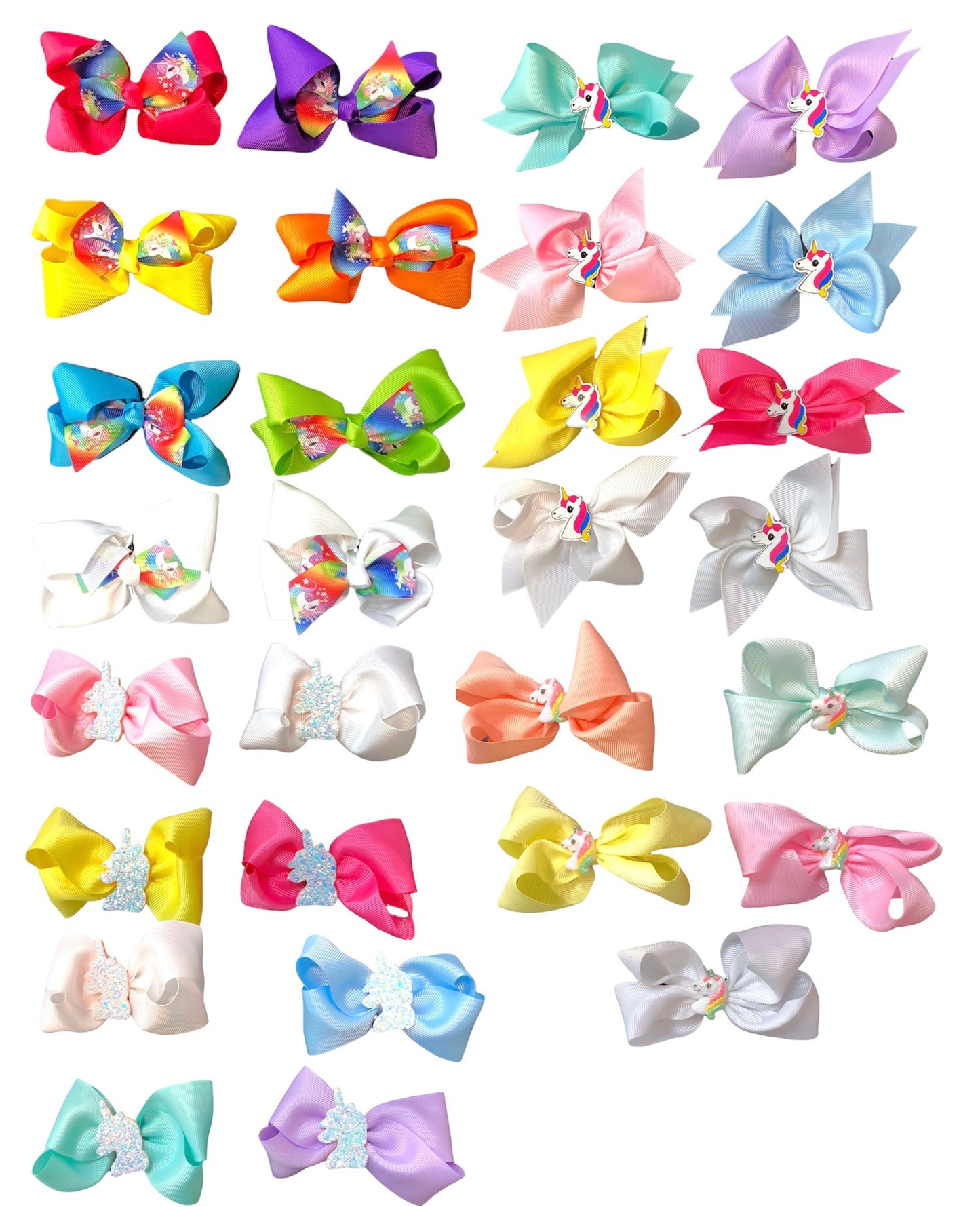 New unicorn bows bundle