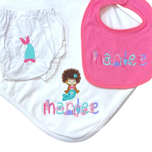 Custom baby blanket gift set