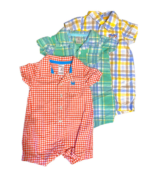 3 months Carter's summer rompers bundle