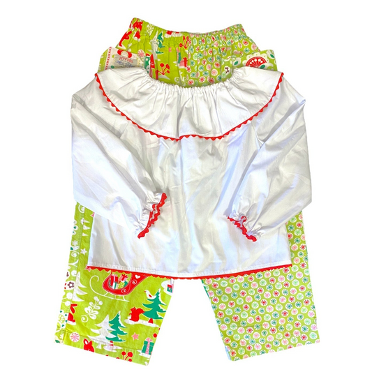 Pippers Christmas pants & matching top 5/6